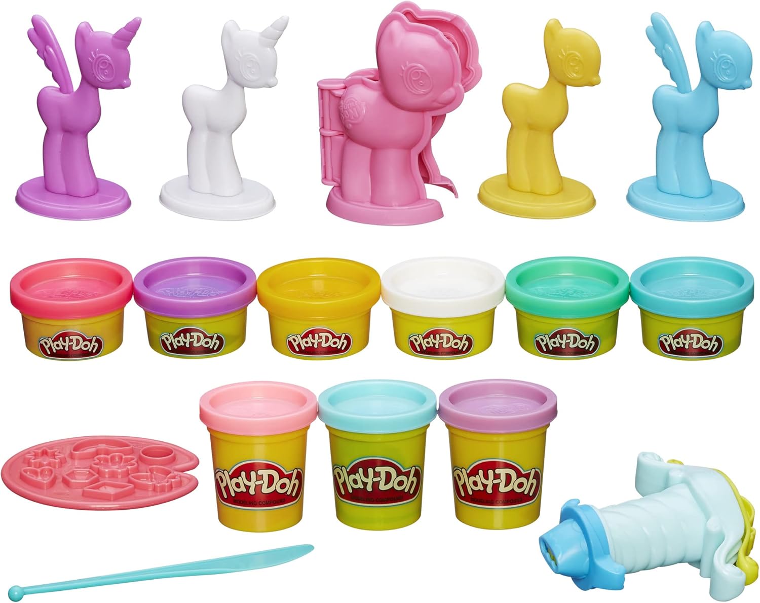 Play-Doh Make & Style Ponies Set My Little Pony Jouets et figurines Ensemble de jeu d'art et d'artisanat pour enfants à partir de 3 ans